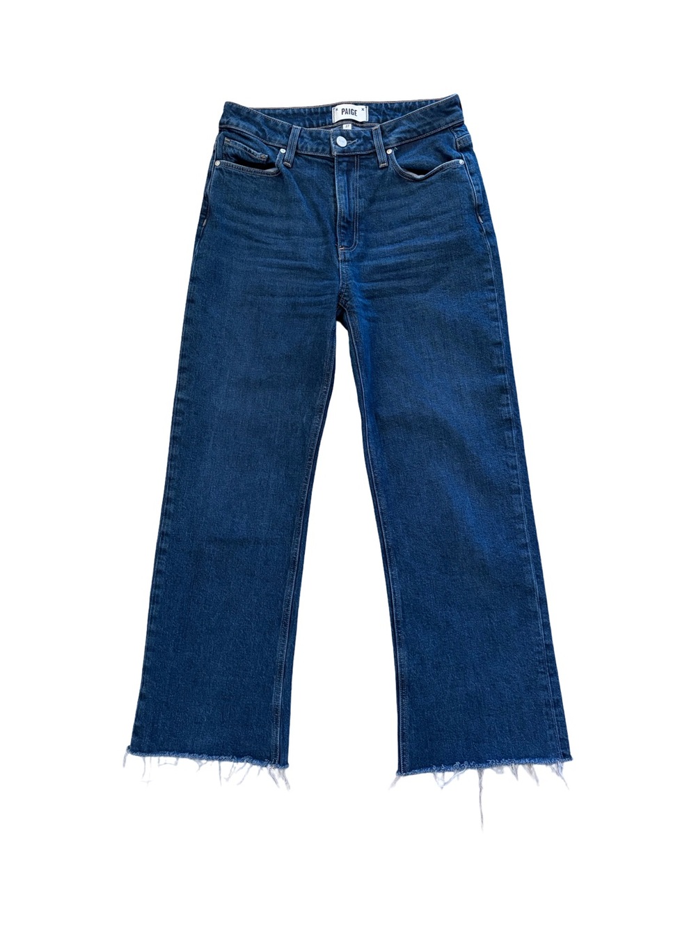 Paige Leenah Ankle Raw Hem Denim Gracie Lou Size 27 - Picture 4 of 10